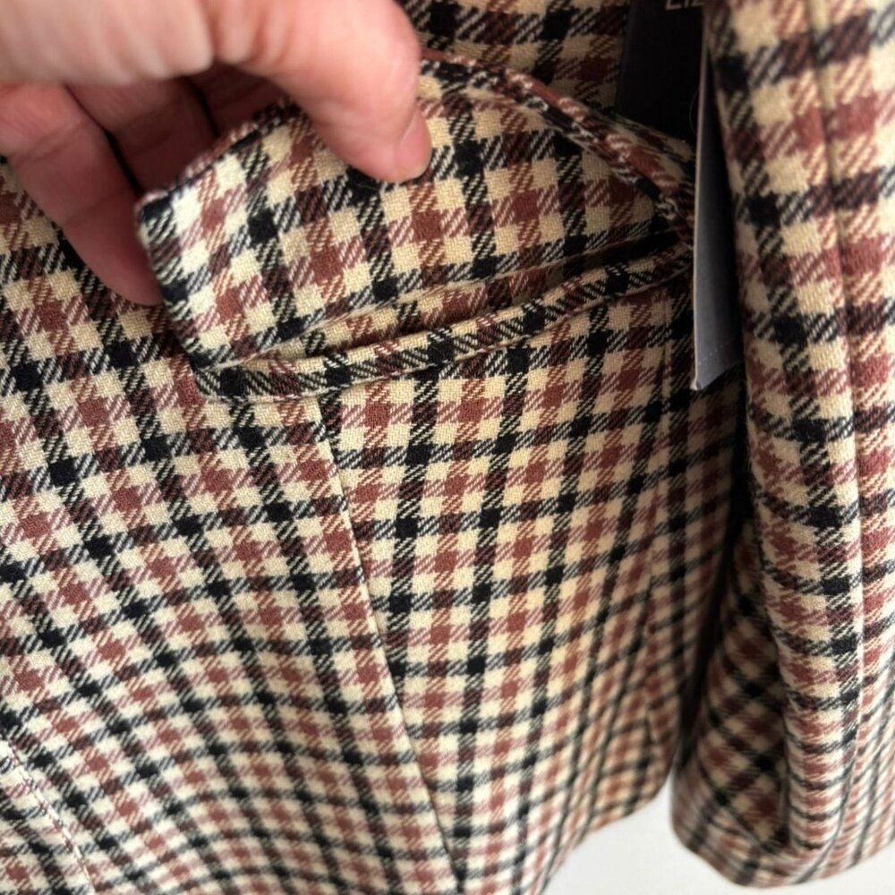 Liz Claiborne Womens Tart Tartans Plaid Wool Blend Blazer Multicolor Size 16 - Picture 11 of 14